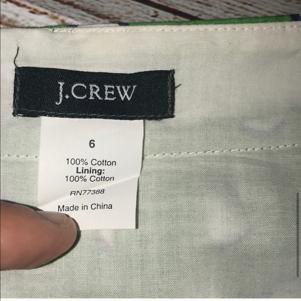 Jcrew Polka dot Skirt Size 6 green - Picture 7 of 9